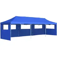 vidaXL Kokoontaitettava pop-up juhlateltta 5 sivusein?? 3x9 m sininen