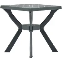 vidaXL Bistropöytä vihreä 70x70x72 cm muovi