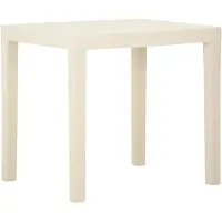 vidaXL Puutarhapöytä valkoinen 79x65x72 cm muovi