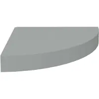 vidaXL Kelluva kulmahylly harmaa 25x25x3,8 cm MDF