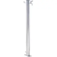 vidaXL Puutarhan vesipylväs 60 cm ruostumaton teräs pyöreä