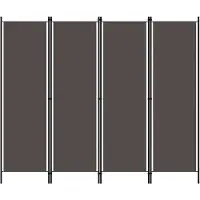 vidaXL 4-paneelinen tilanjakaja antrasiitti 200x180 cm