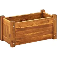 vidaXL Puutarhan korotettu kukkalaatikko akaasiapuu 50x25x25 cm