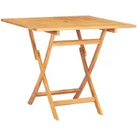 vidaXL Kokoontaittuva puutarhapöytä 85x85x76 cm täysi tiikki