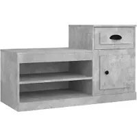 vidaXL Kenkäkaappi betoninharmaa 100x42x60 cm tekninen puu