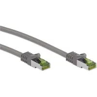 Goobay GHMT-sertifioitu CAT 8.1 -kytkentäkaapeli, S/FTP (PiMF), harmaa