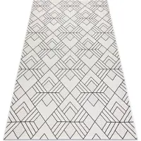 Rugsx Matto string sizal flat 48731960 neliöt, rombit, geometrinen kerma / harmaa