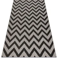 Rugsx Matto string sizal floorlux 20340 hopea / musta zigzag