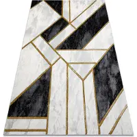 Rugsx Matto emerald yksinomainen 1015 glamouria, tyylikäs marmori, geometrinen musta
