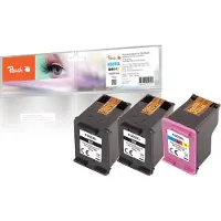 Peach PI300-898, Korkea (XL) värintuotto, Musta, Syaani, Magenta, Keltainen, 18 ml, 16 ml, 3 kpl, Monipakkaus