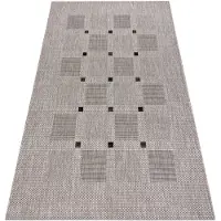 Rugsx Matto string sizal floorlux 20079 neliöt hopea / musta