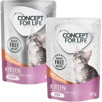 Concept for Life 24x85g Kitten viljaton lohta kastikkeessa märkäruoka