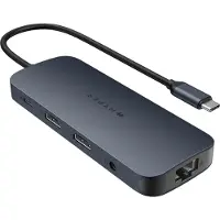 Hyper HyperDrive Next USB-C-Hubi, 11 porttia, muistikortinlukijat, keskiyön sininen