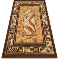 Rugsx Alfombra BCF Morad OPAL marco, clásico - dorado oscuro 200x300 cm