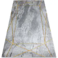 Rugsx Matto emerald yksinomainen 1022 glamouria, tyylikäs geometrinen, marmori harma