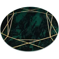 Rugsx Matto emerald yksinomainen 1022 pyöreä - glamouria, tyylikäs marmori, geomet