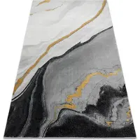 Rugsx Matto emerald yksinomainen 1017 glamouria, tyylikäs marmori musta / kulta-