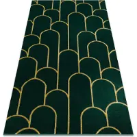 Rugsx Matto emerald yksinomainen 1021 glamouria, tyylikäs art deco, pullon vihreä /