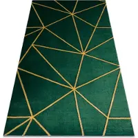 Rugsx Matto emerald yksinomainen 1013 glamouria, tyylikäs geometrinen kerma / kulta-