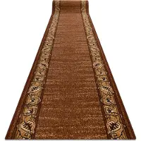 Rugsx Alfombra de pasillo BCF FELIKS marrón 140 cm 140x350 cm