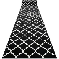 Rugsx Matto bcf morad trelis marokkolainen apila musta / kerma 120 cm