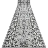 Rugsx Alfombra de pasillo BCF MORAD Klasyk clásico gris 90 cm 90x190 cm