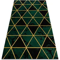 Rugsx Matto emerald yksinomainen 1020 glamouria, tyylikäs marmori, kolmiot pullon vi