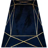 Rugsx Matto emerald yksinomainen 1022 glamouria, tyylikäs geometrinen laivastonsinin