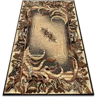 Rugsx Alfombra BCF Morad LIŚĆ Hojas Agawa clásico - beige 140x200 cm