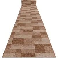 Rugsx Alfombra de pasillo con refuerzo de goma ICONA beige 80cm 80x300 cm