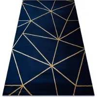 Rugsx Matto emerald yksinomainen 1013 glamouria, tyylikäs geometrinen laivastonsinin