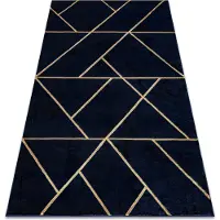 Rugsx Matto emerald yksinomainen 1012 glamouria, tyylikäs geometrinen laivastonsinin