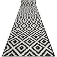 Rugsx Matto bcf morad ruta timantteja musta / kerma 120 cm