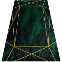 Rugsx Matto emerald yksinomainen 1022 glamouria, tyylikäs geometrinen, marmori pullo