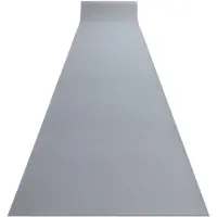 Rugsx Alfombra de pasillo con refuerzo de goma RUMBA un solo color gris 120 cm 120x400 cm