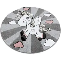 Rugsx Matto petit unicorn sunnuntai pyörä harmaa