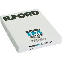 Ilford FP4 Plus 125 8x10' mustavalkofilmi