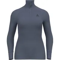 Odlo Women's Active Warm Eco Half-Zip Turtleneck Base Layer Top Folkstone Gray Kerrasto yläosat S
