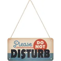 Nostalgic Art (ripustusnarulla) 10x20 Do Not Disturb Metallikilpi