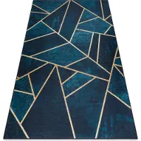 Rugsx Andre 1173 matto mosaiikki, geometrinen liukumaton - turkoosi / kulta