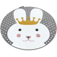 Rugsx Matto petit bunny kani pyörä harmaa