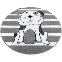 Rugsx Matto petit puppy koira pentu pyörä harmaa