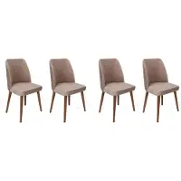 Skye Decor 4 tuolin setti, , 50x90x49 cm, beige/ruskea