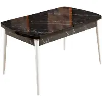 Skye Decor Pöytä Bendir, musta/valkoinen