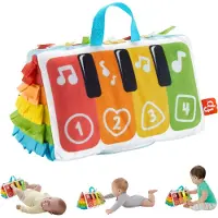Fisher-Price Kick & Play Soft Piano, Newborn Tummy Time Toy With Lights & Music - Multi/patterned - ONE SIZE