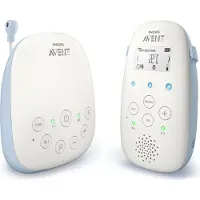 Philips AVENT Advanced SCD715/26 Advanced Audio DECT -itkuhälytin, 330 m, 50 m, 330 m, Sininen, Valkoinen, LCD, AC, Akku