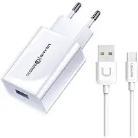 Usams Charger T22 18W QC 3.0 with USB-C kable