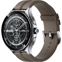 Xiaomi Watch 2 Pro - Bluetooth Hopea kotelo ruskealla nahkarannekkeella