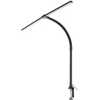 LINDBY LED-klipsilamppu Nilay, korkeus 97,5 cm, CCT, kotitoimisto Nilay , himmennettävä, Musta, Työhuone/toimisto, Metalli, Moderni