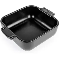 Peugeot Appolia Firkantet Ovnfad 18 Cm Satin Sort - Black - 18 CM